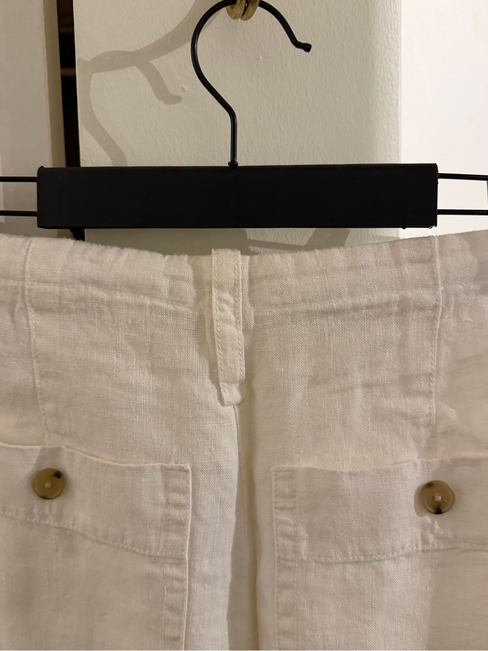 Vince White Drawstring Linen-Blend Joggers - Picture 10 of 11